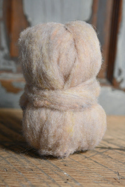 2 Lb. Core Wool Batting for Needle Felting, Wet Felting or Natural Stuffing  Cream Colored Domestic US Fiber 