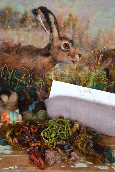 Brown hare needle felting kit